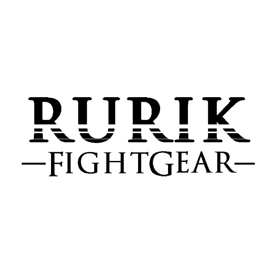 Rurik fightgear for the school of harder knocks. Kuvassa on rurik logo.