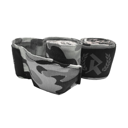 Rurik Käsisiteet hand wraps pituus 5m pitkä käside harmaa camo kuvattuna sivusta