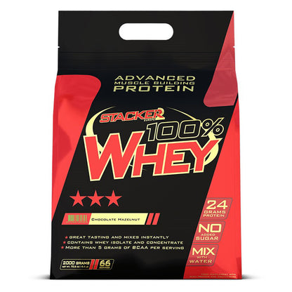 STACKER2 100% WHEY -Proteiini CHOCOLATE HAZELNUT 2KG