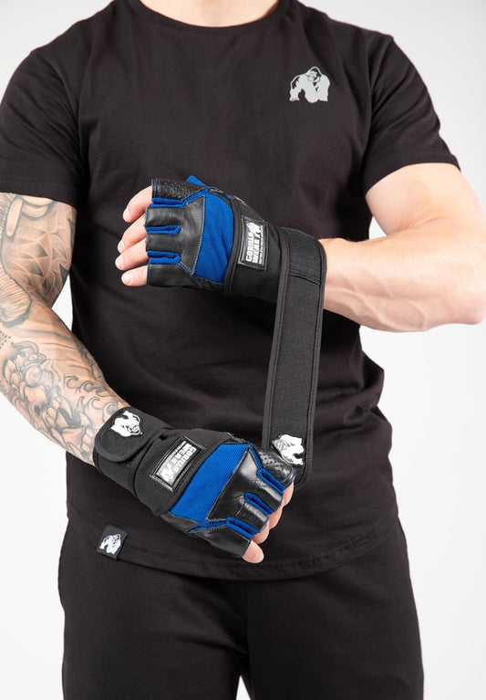 GORILLA WEAR Dallas Wrist Wrap Gloves Sininen