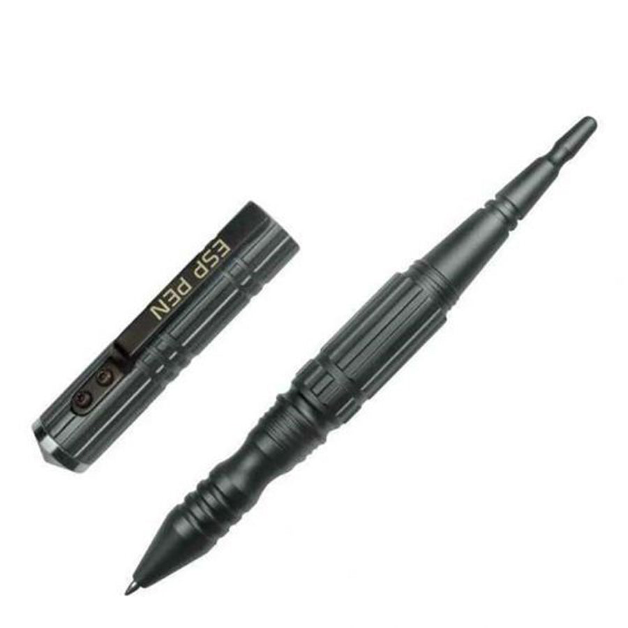 ESP tactical pen kubotan jota voidaan käyttää Kubotanina sekä suljettuna että avattuna. Kanta soveltuu mm. hätätilanteessa lasin rikkomiseen. Iskun ja väännön kestävä rakenne.